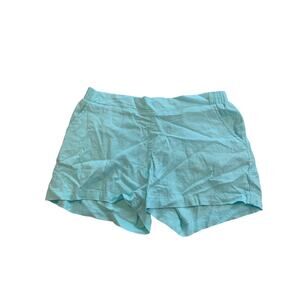 Old Navy Pastel Blue Chino Shorts Womens Size Medium Linen Rayon Blend Beach